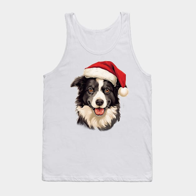 Border Collie Christmas Tank Top by MZeeDesigns